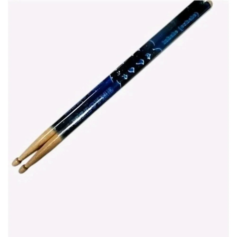 Blue Mercy Me Galaxy Designed Wooden Drumsticks