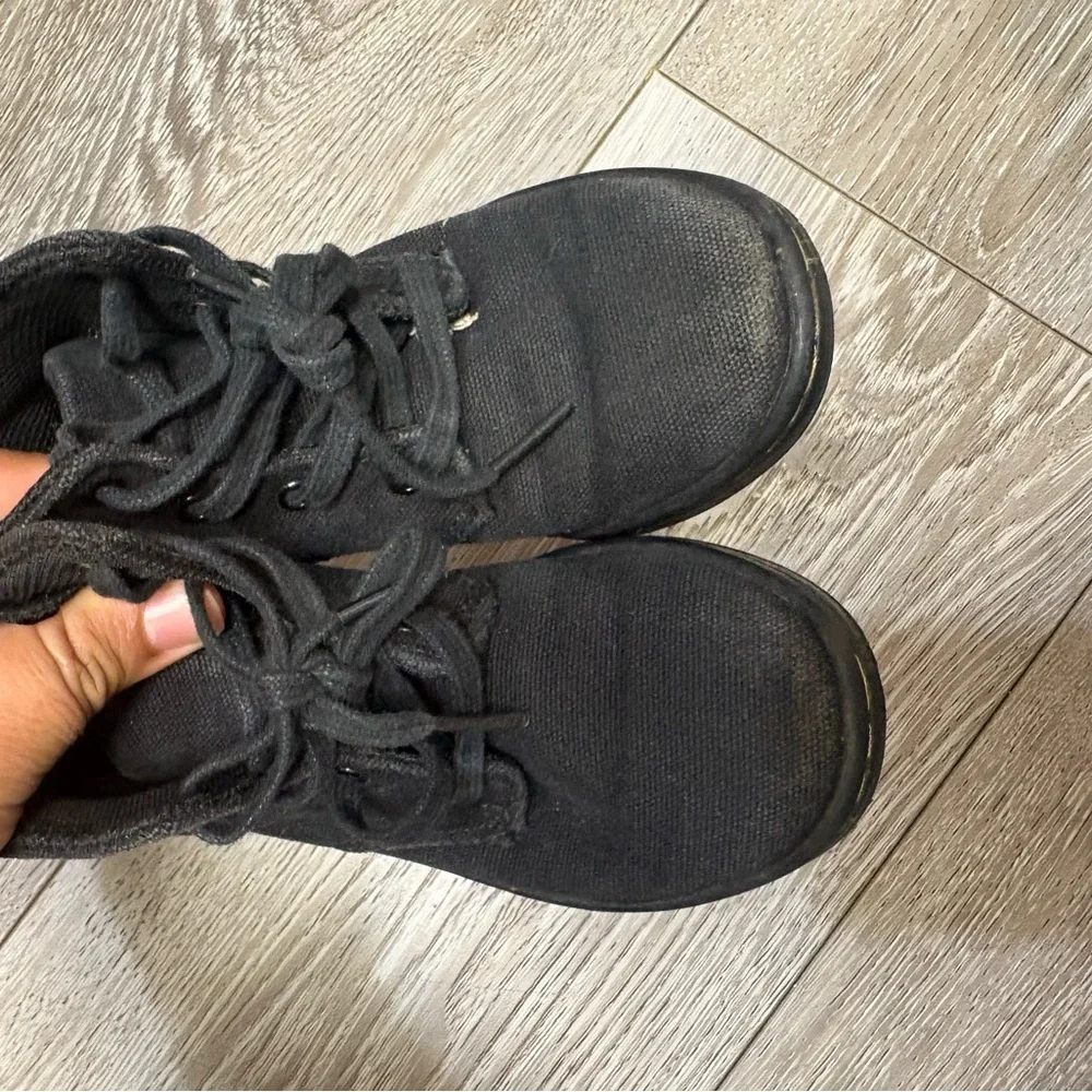 2  set of shoes for little kids. Birkenstock sandals and Dc martens boots