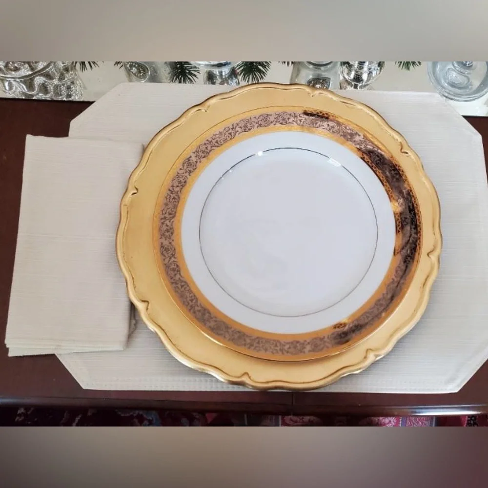 NWT Set of 4 Bardwil Linens Ivory Placemats and Napkins Table Linens