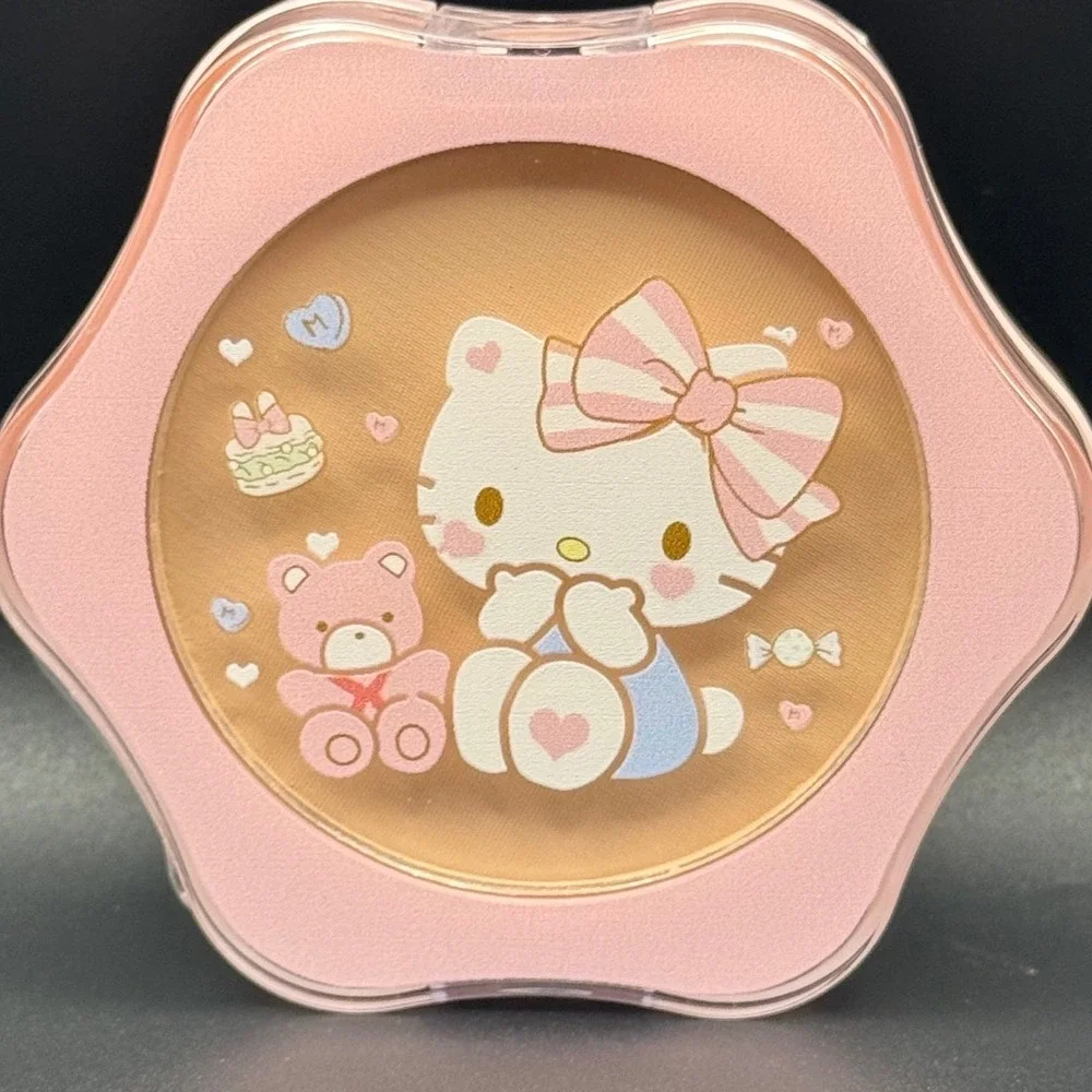 Natural Press Face Powder QFB-001 Pink Compact 10g NEW