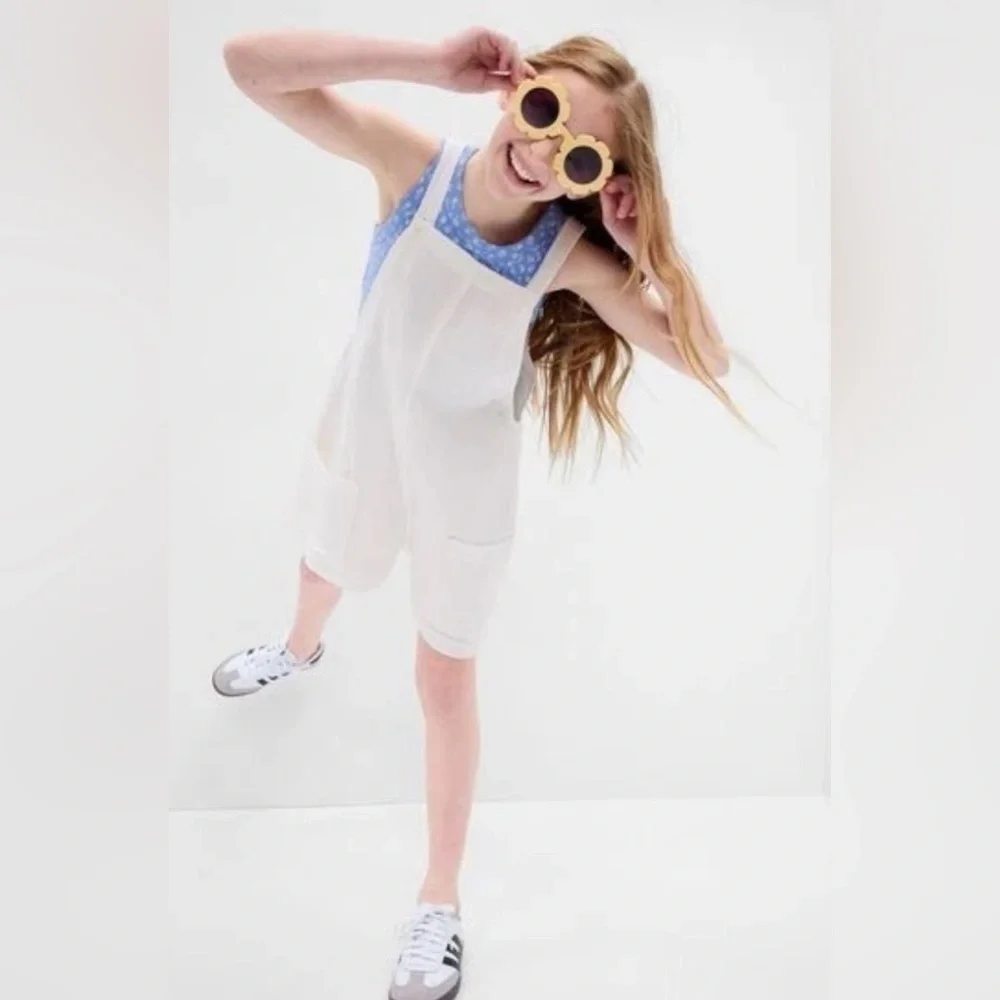 Gap Kids Linen Shorts Overalls
