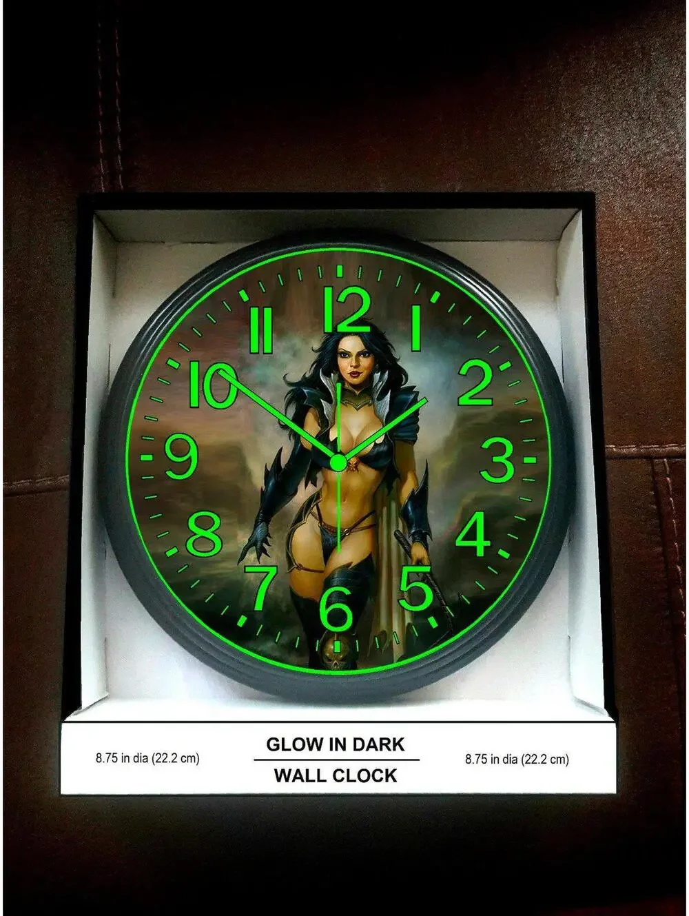 Samurai Sword Bar Lounge Salon Glow in the Dark Wall Clock Music Studio Clock