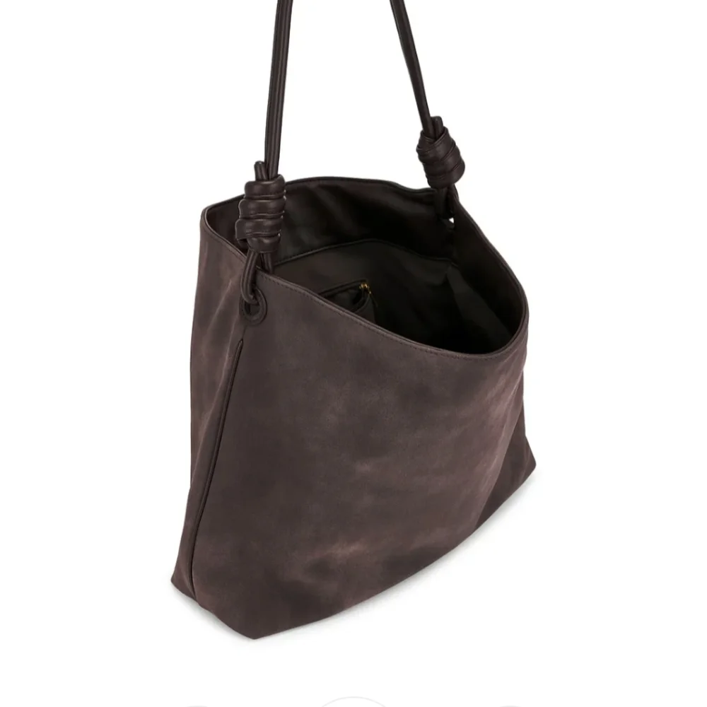 8 Other Reasons Cold Shoulder Bag Vegan Cow Hide Sloich Purse STONE Gray