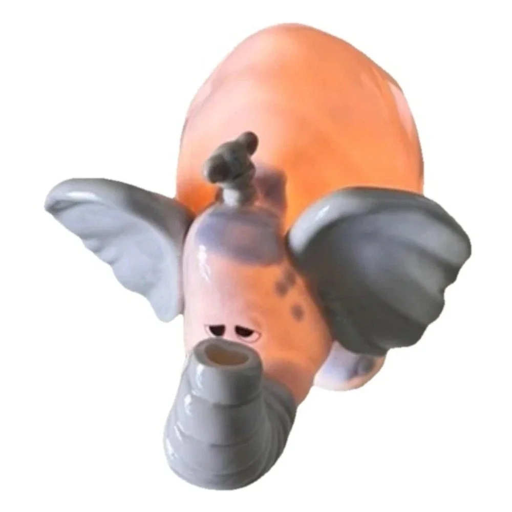 Enesco Ceramic Elephant Night Light Piggy Bank Corded Electric‎ Nursery Decor