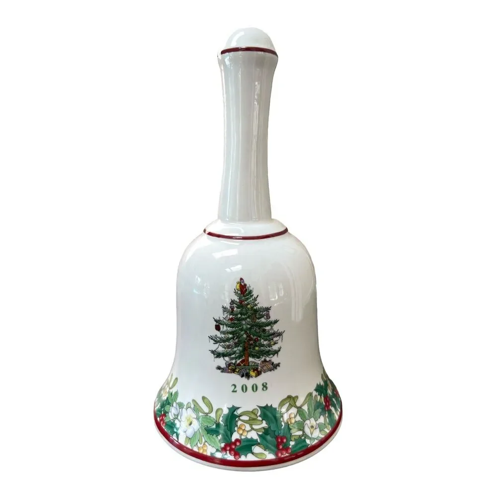 Spode Limited‎ Edition 70th Anniversary 2008 Christmas Tree Porcelain Bell 7.5