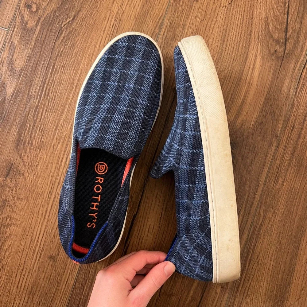 Rothys blue plaid