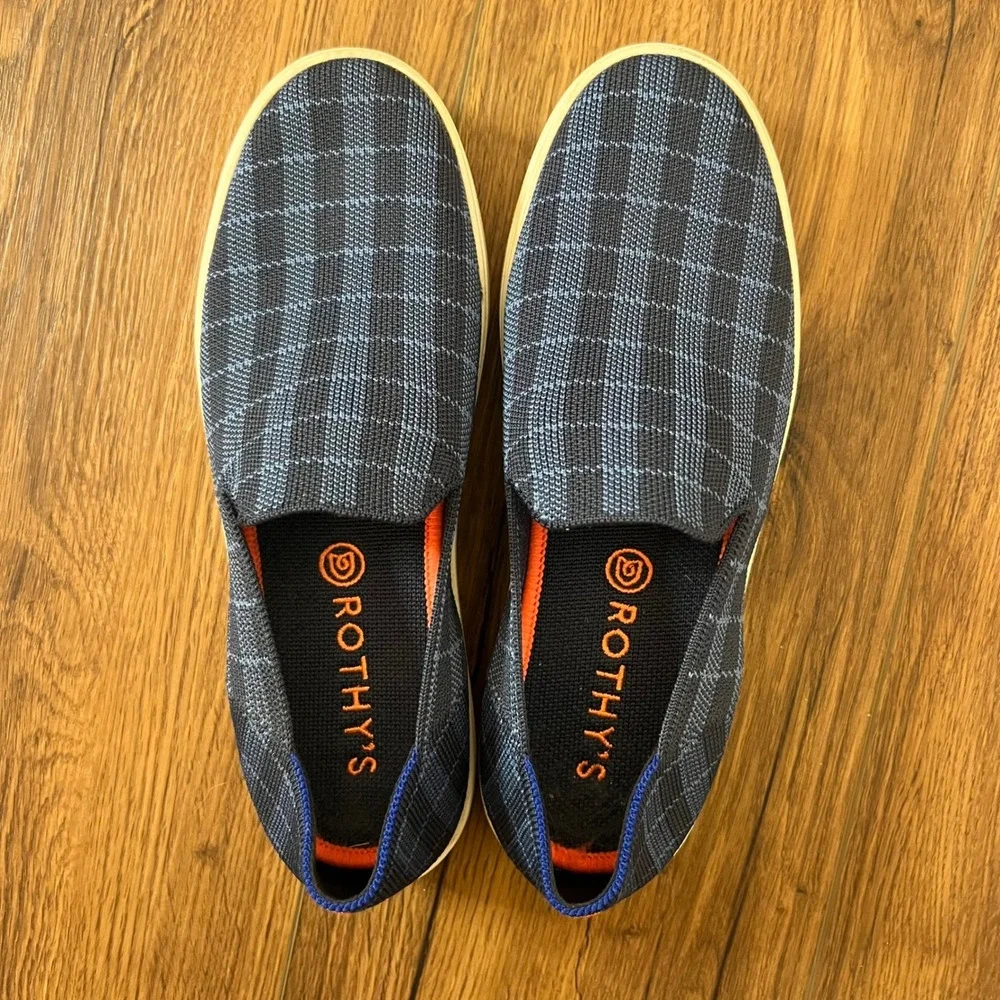 Rothys blue plaid