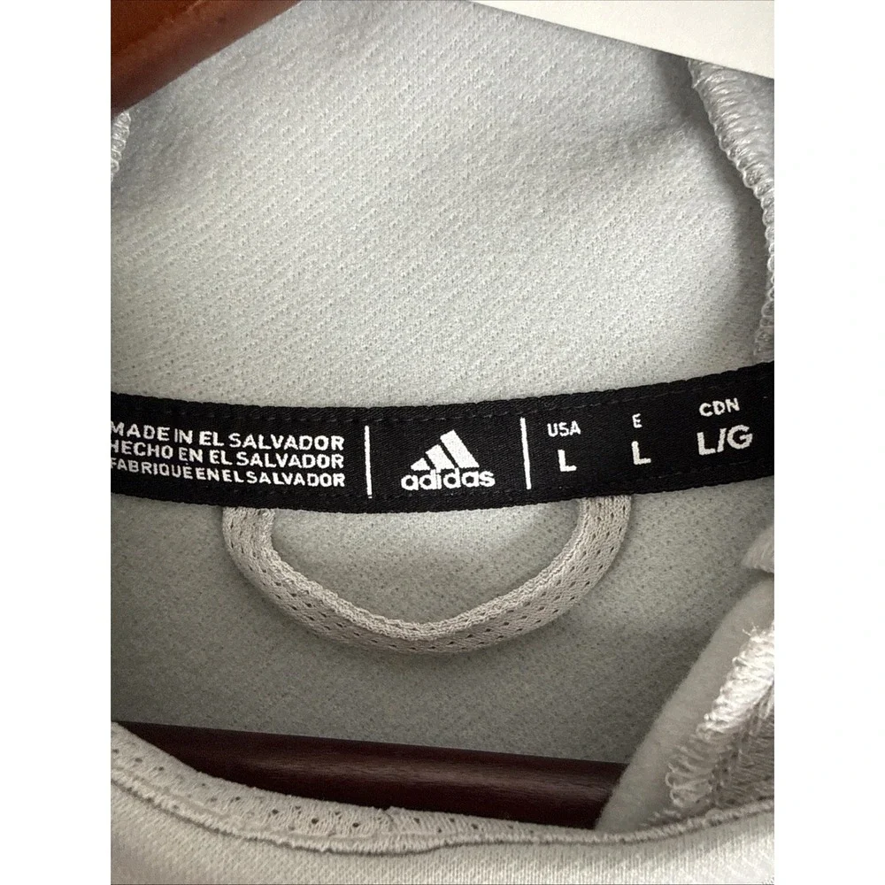NEW Adidas Team Issue Fleece Pullover Hoodie Sweatshirt Mens Large‎ Gray