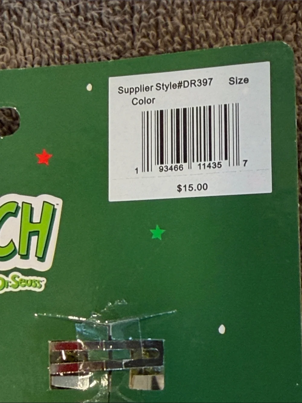 HER Accessories nwt grinch
