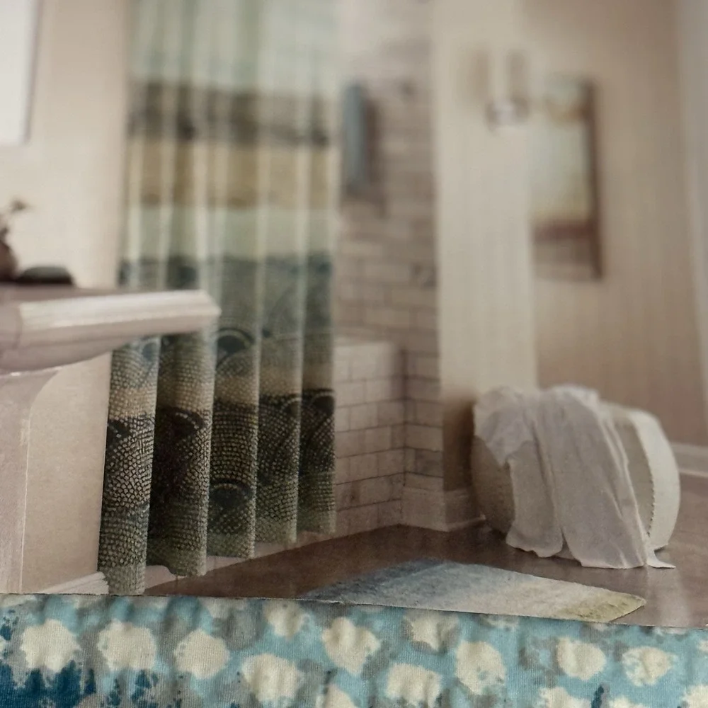 Threshold shower curtain