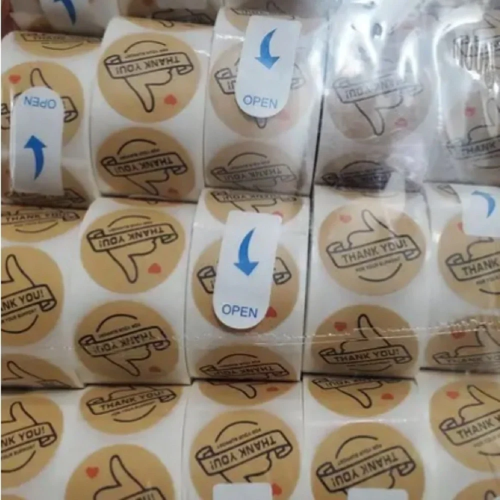 Thank You Stickers Roll -4 Rolls, 2,000 total stickers