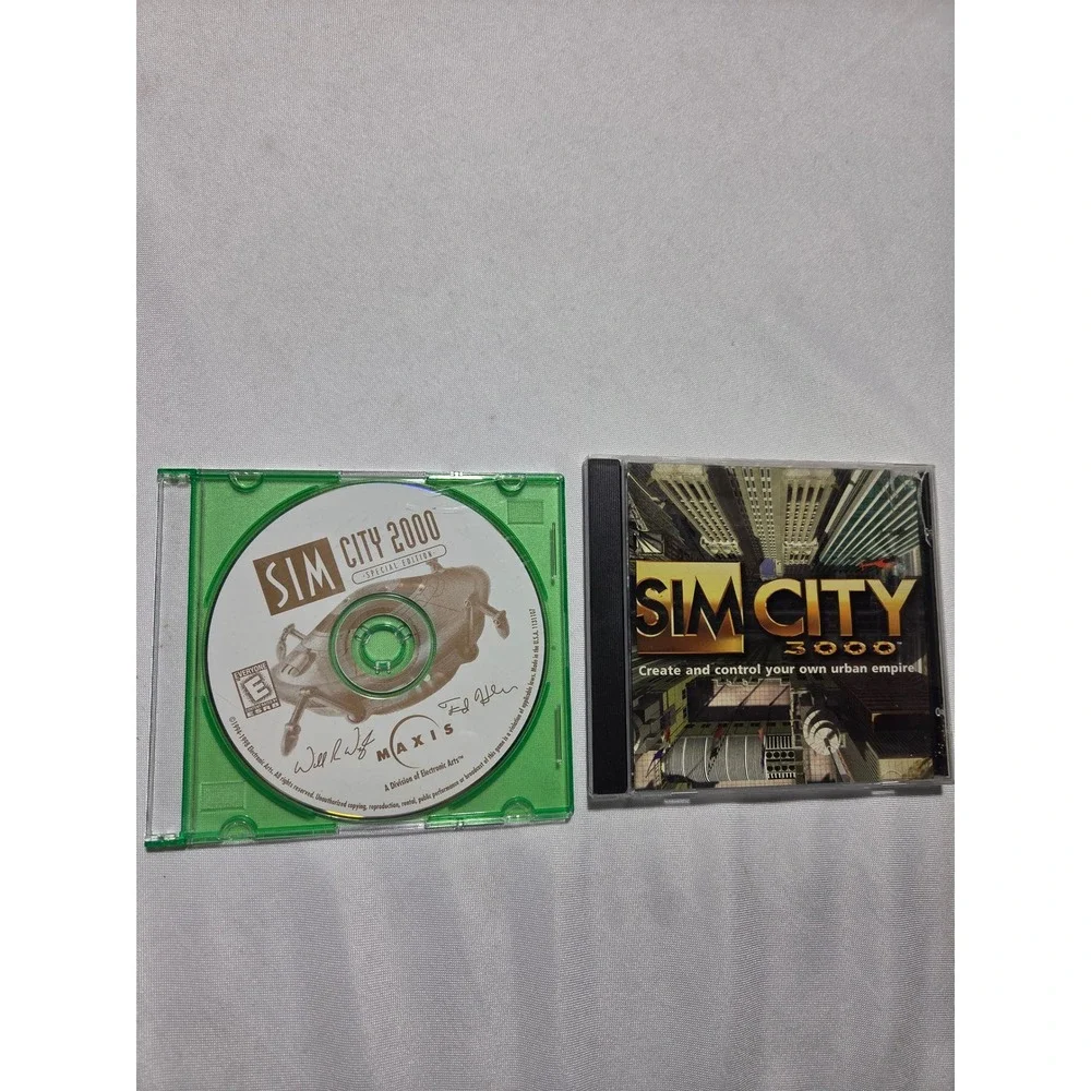 SimCity 3000 and‎ SimCity 2000 Special Edition PC Games Bundle Maxis Vintage