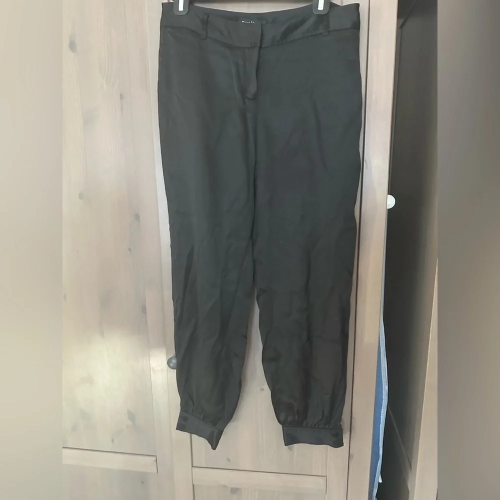 White House Black Market , Black Joggers, size 2  100% silk