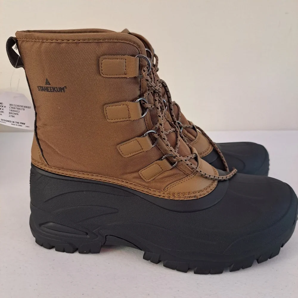 Staheekum Snow Boot Mens Size 13 Brown Insulated Waterproof -20F Rated 1260-798