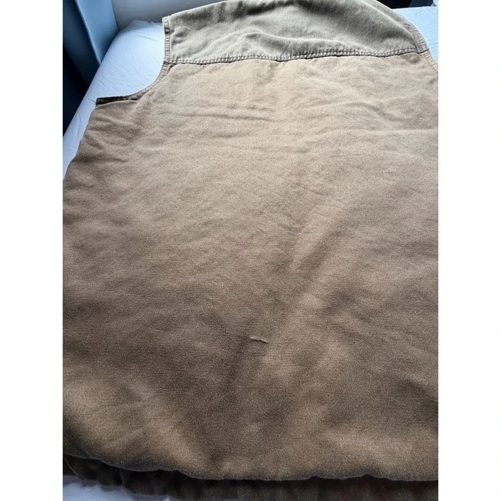 Men's Full Zip-up Canvas / Quilted Cotton Vest by Legendary Outfitters - Size LG