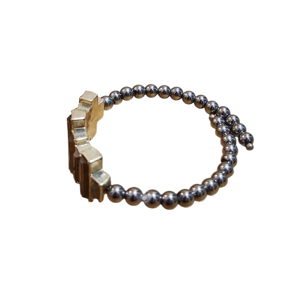 Lucky Brand Gold and Silver Beaded Ring