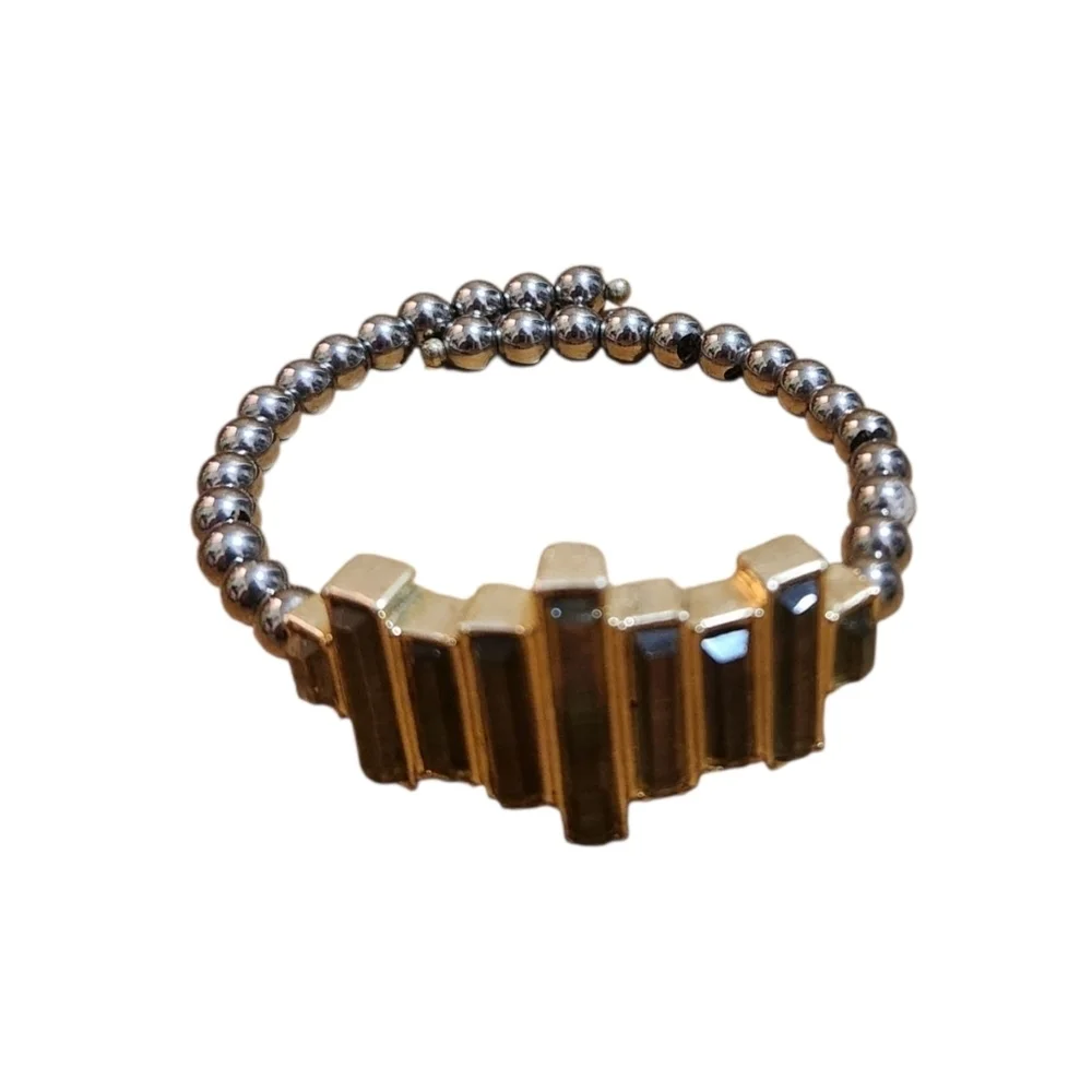 Lucky Brand Gold and Silver Beaded Ring