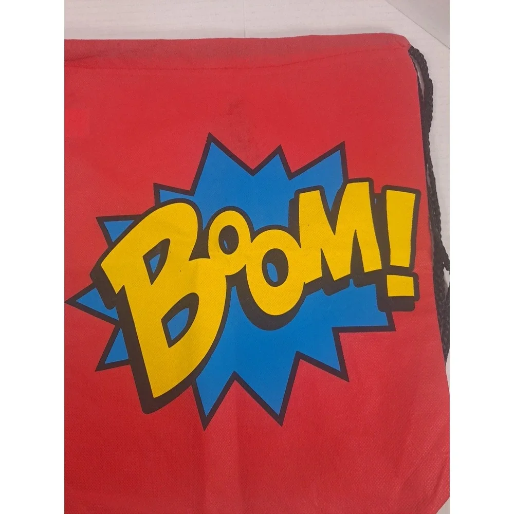 BOOM‎ Superhero Drawstring Bags Backpack With Superman Hand Embroidered
