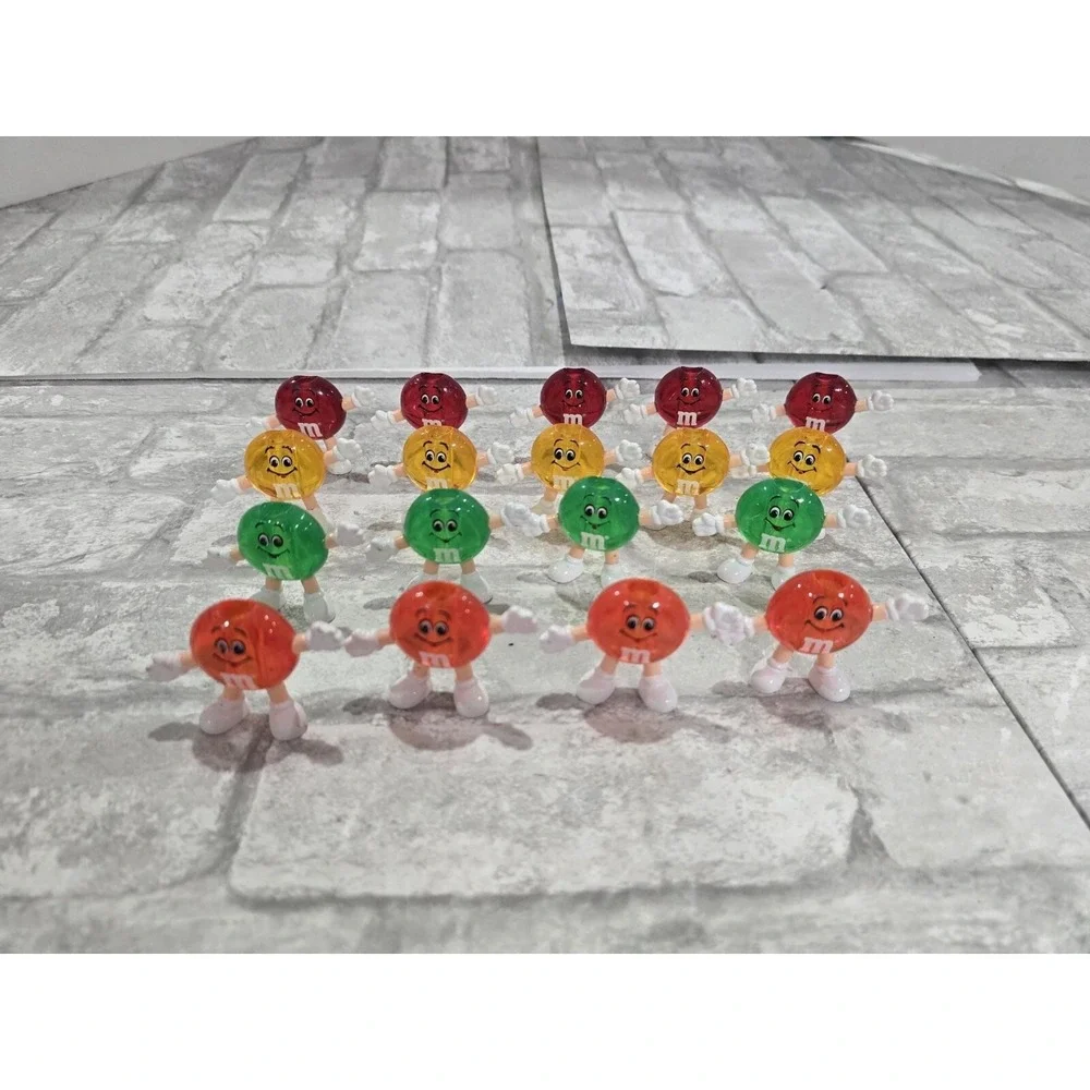 Vintage M&M's Christmas‎ String Light Covers Set of 18 Multicolored Orange Green