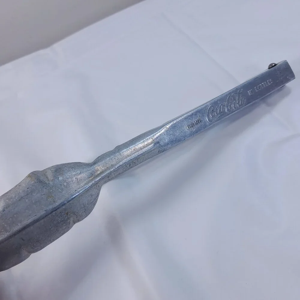 Coca-Cola Ice Tongs Aluminum Embossed Drink In Bottles St. Paul Coke 1940's‎
