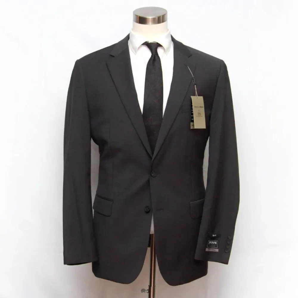 Jos A Bank Mens Blazer Sport Coat Size 44L Grey SLIM‎ FIT D060384 38KP