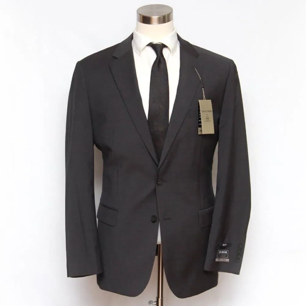 Jos A Bank Mens Blazer Sport Coat Size 44L Grey SLIM‎ FIT D060384 38KP