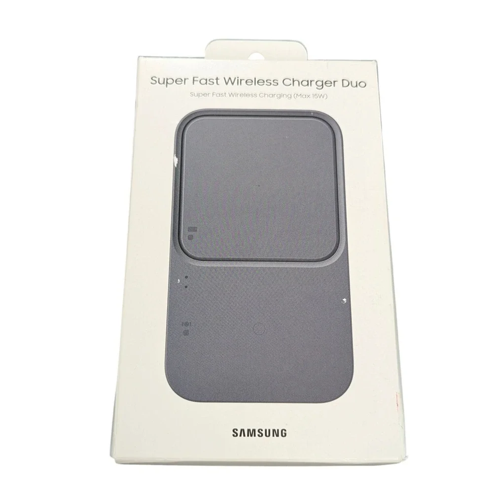 Nn1U OEM Samsung 15W Super Fast Wireless Charger Duo - Dark Gray No Charge Block