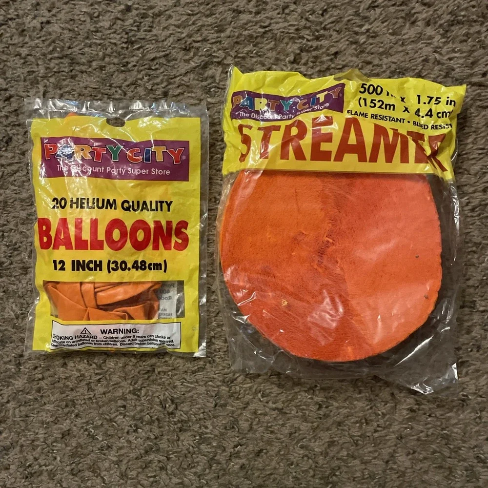 NEW Lot Of Party City Orange 12