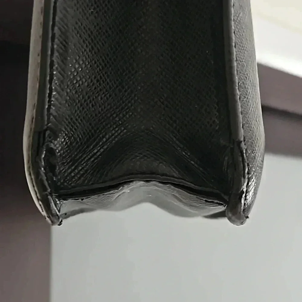 Louis Vuitton Porte Document Black Taiga Leather Briefcase
