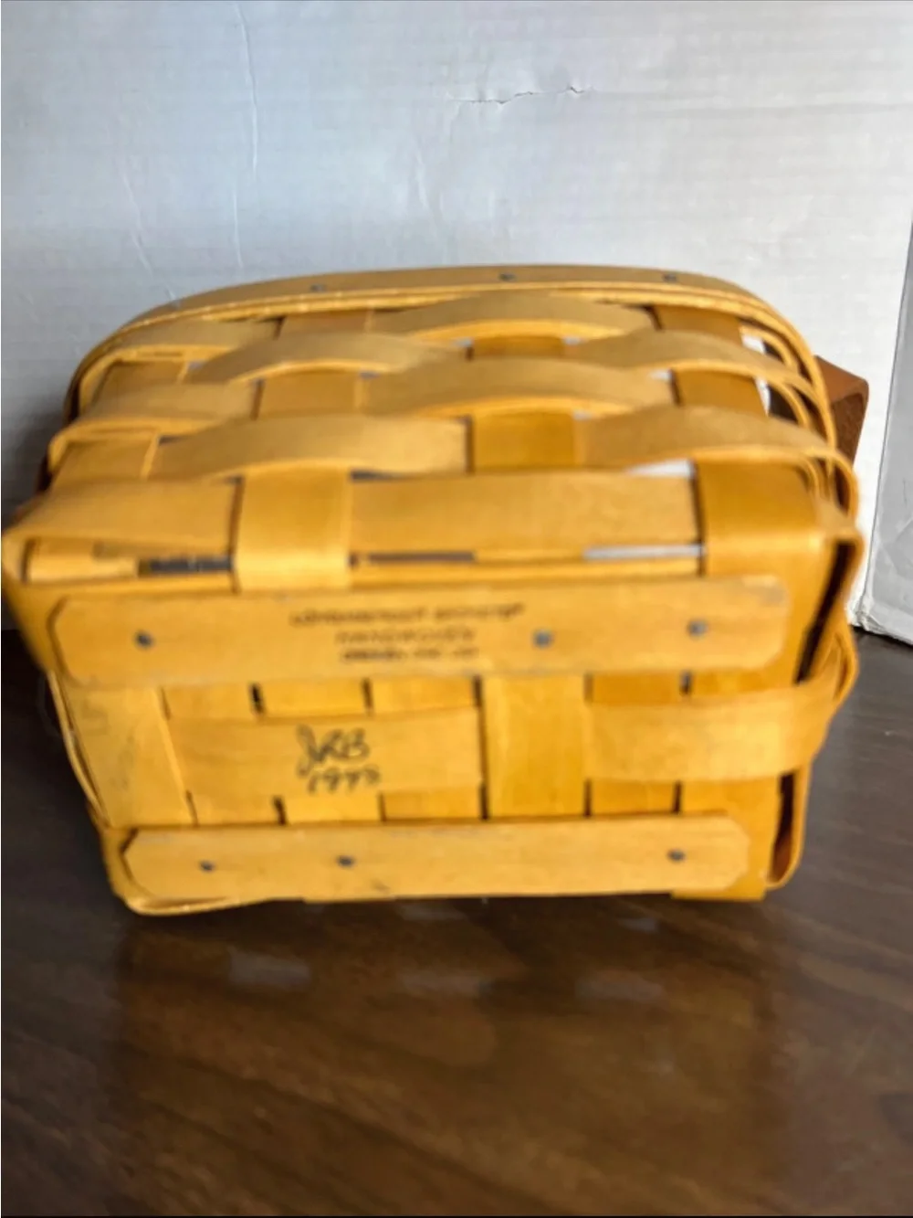 Longaberger basket leather