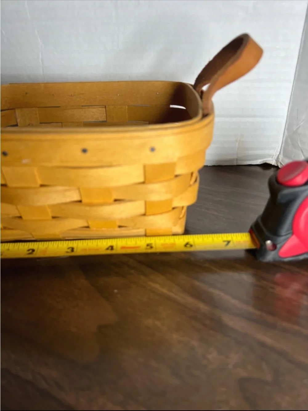 Longaberger basket leather