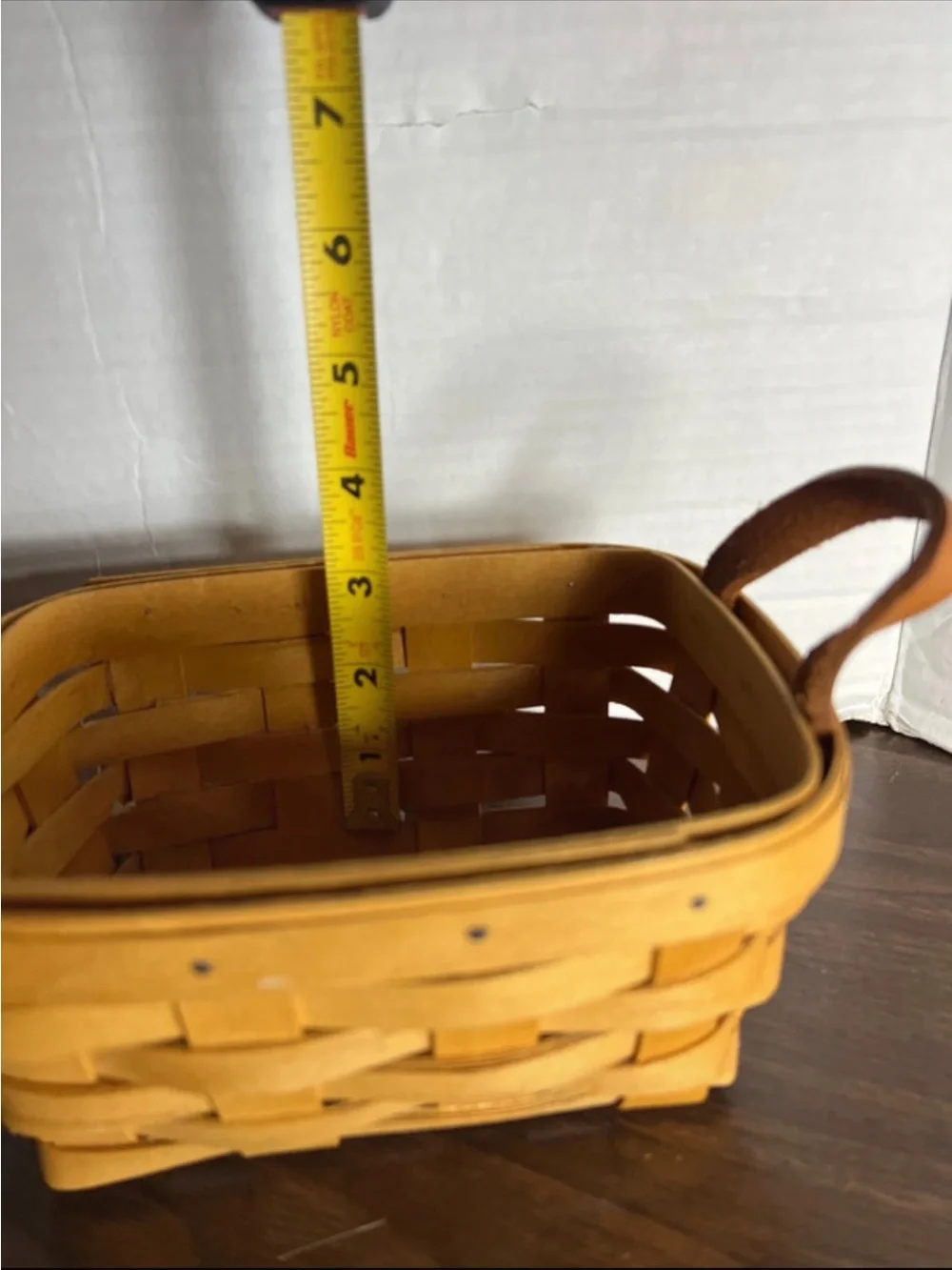 Longaberger basket leather