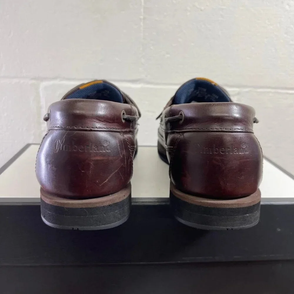 Timberland 55596 Boat Shoe Brown Leather‎ Casual Shoes 2 Eyelet Men's Size 12 M