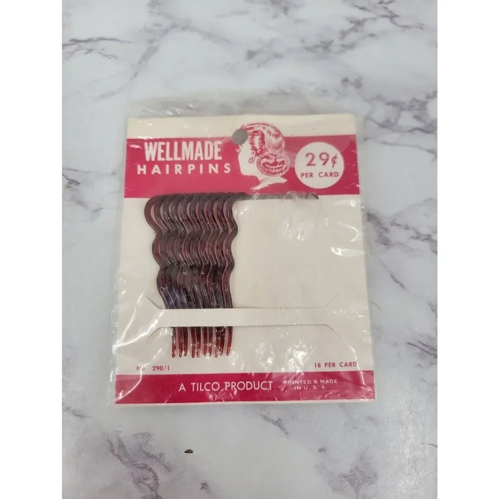 Wellmade Hairpins - Vintage Brown Wavy Bobby Pins Tilco