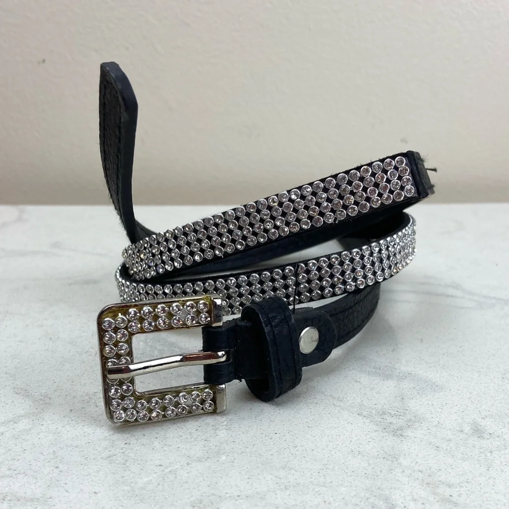 Unbranded Skinny Rhinestone Belt