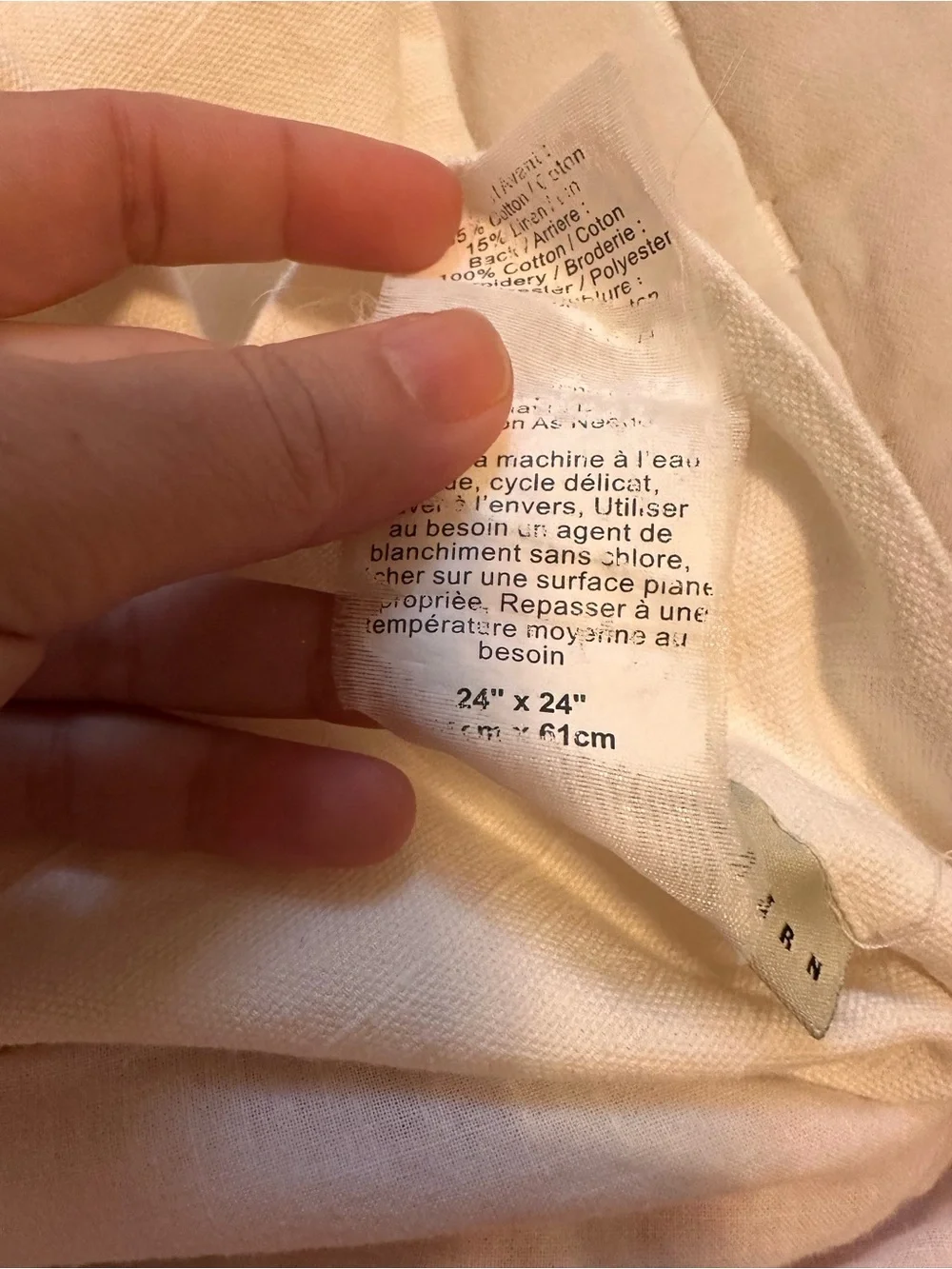 Pottery Barn Embroidered Pillow Cover