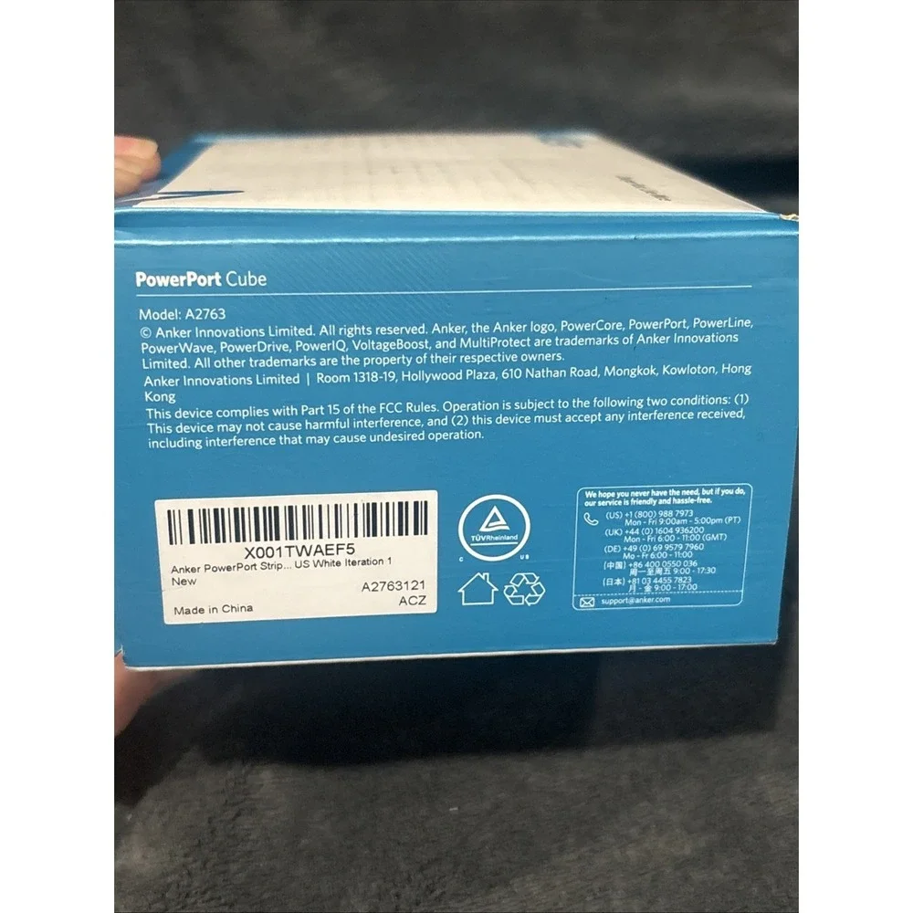 Anker PowerPort Cube A2763 Power‎ Strip 3 Outlets and 3 USB Ports Open Box