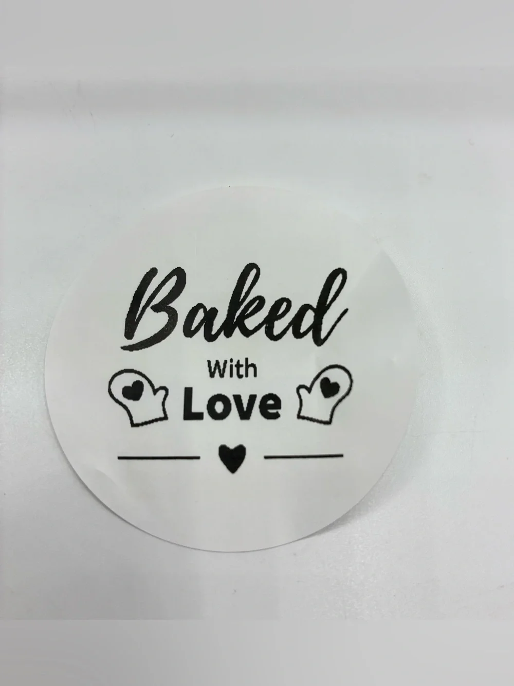 Baked With Love Round Stickers