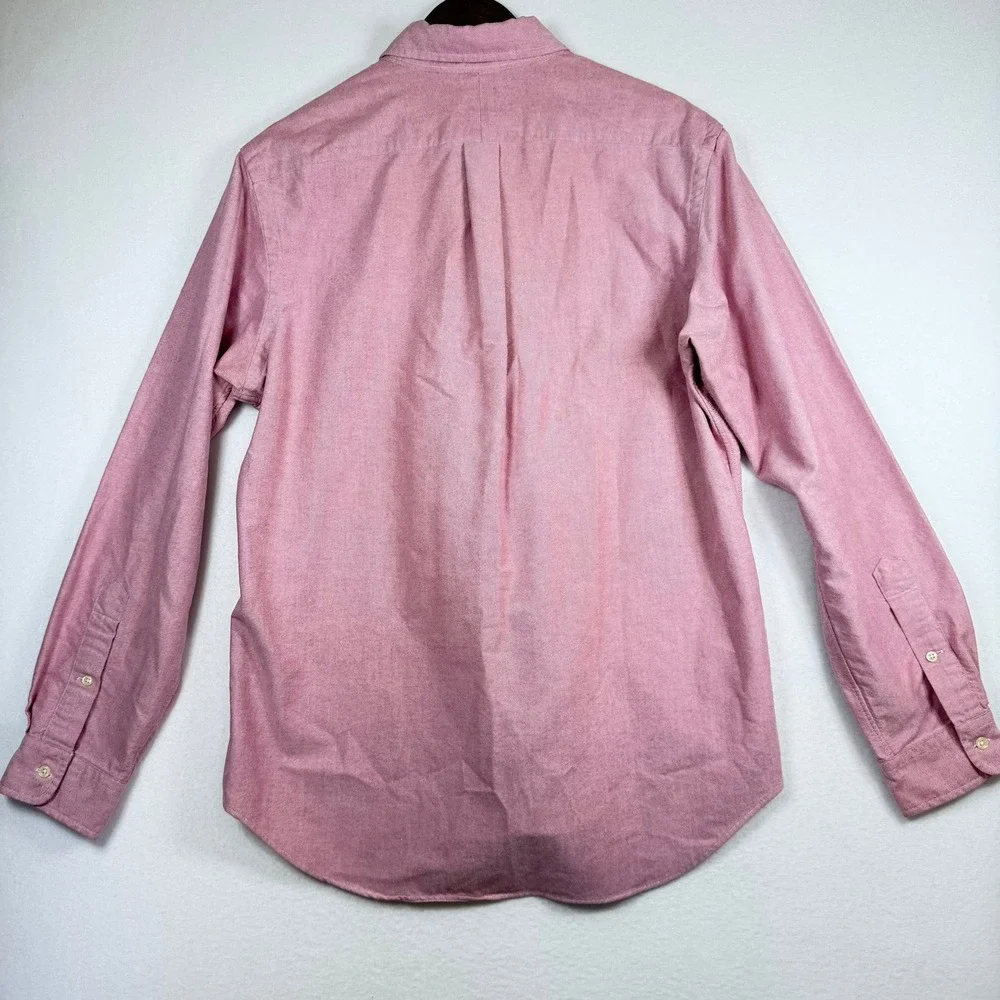 Polo Ralph Lauren Mens Pink Oxford Button Down Shirt Large Long Sleeve Pony Logo
