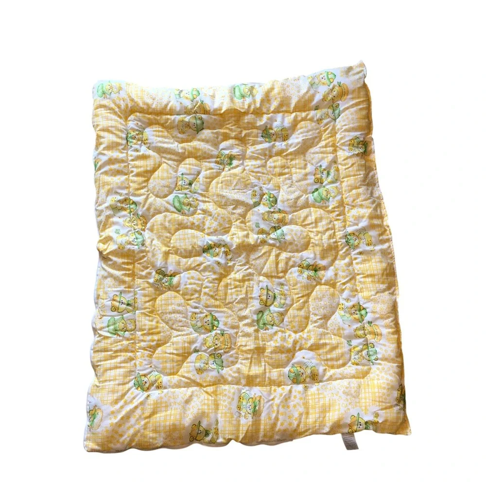 Vintage Dundee Baby Comforter‎ Yellow Lion Duck Bear Plaid Sleeping Bag Quilt