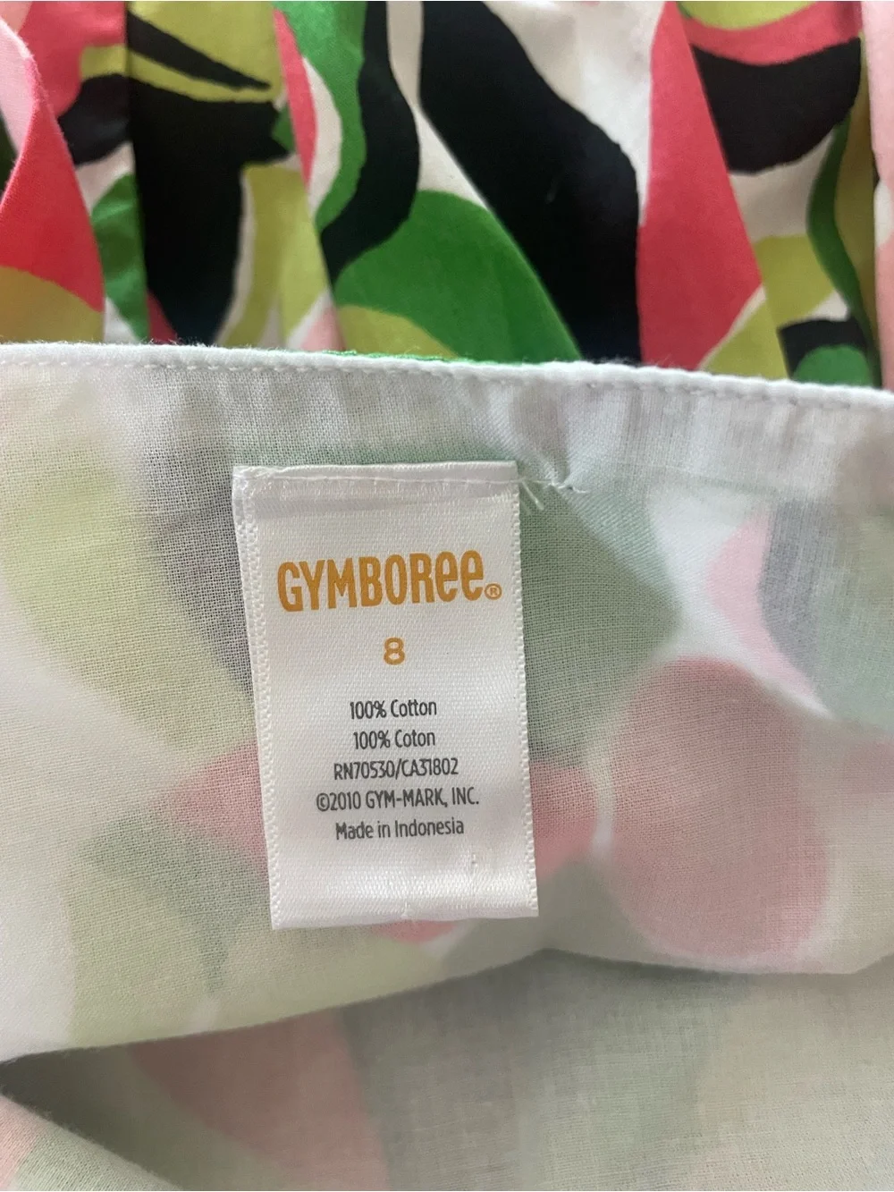 Gymboree Multicolor Floral Print Cotton Dress Size 8