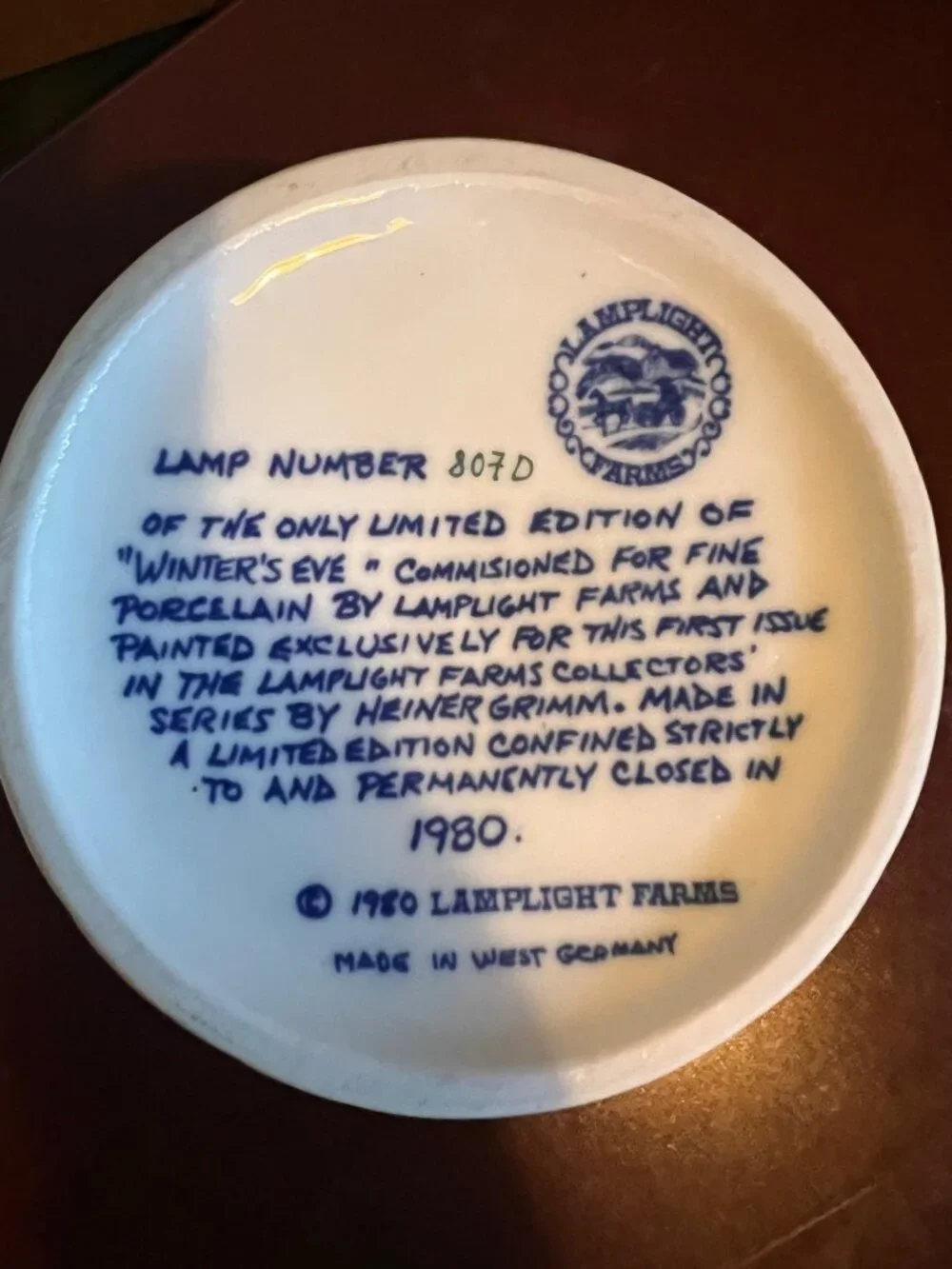 Lamplight Farms porcelain oil