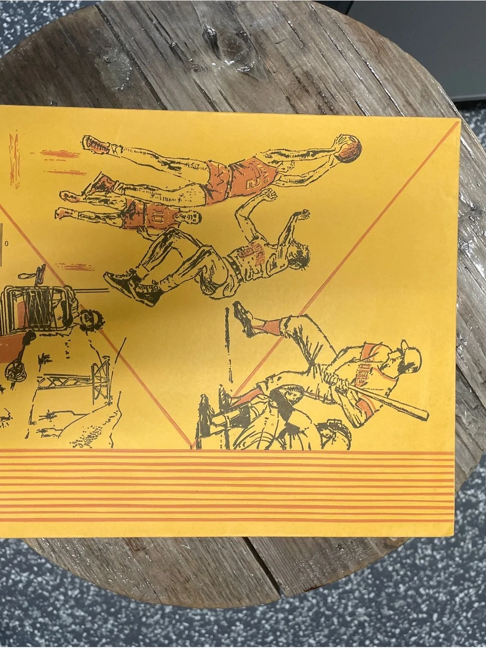 Pee Chee All Season Portfolio Folder - Yellow with Orange Print