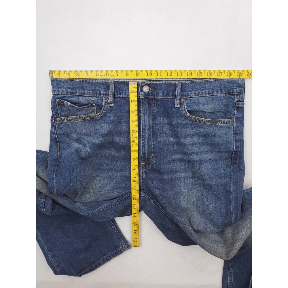 Levis 514 Jeans Mens 38x32 Blue Slim Straight Stretch Denim Pants Medium Wash