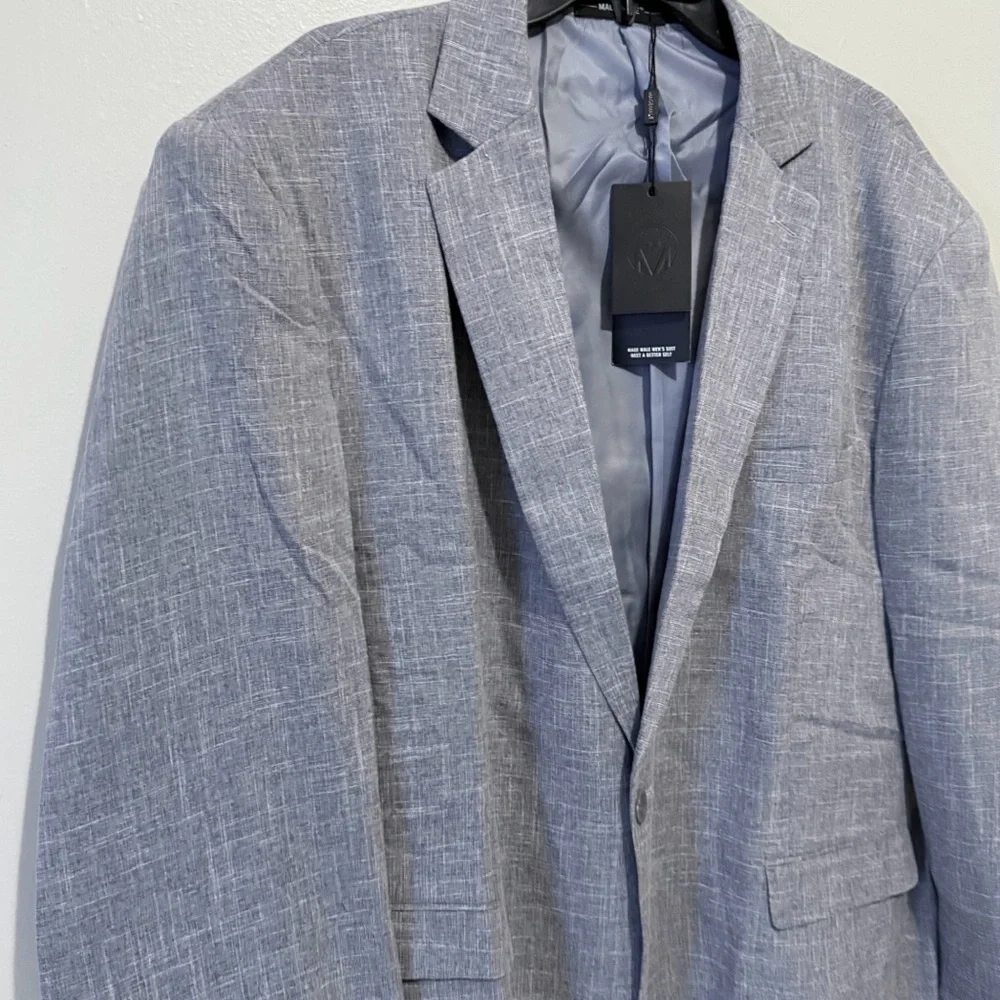 MAGE MALE Men's Gray Suit Jacket One Button Two Size 3XL New