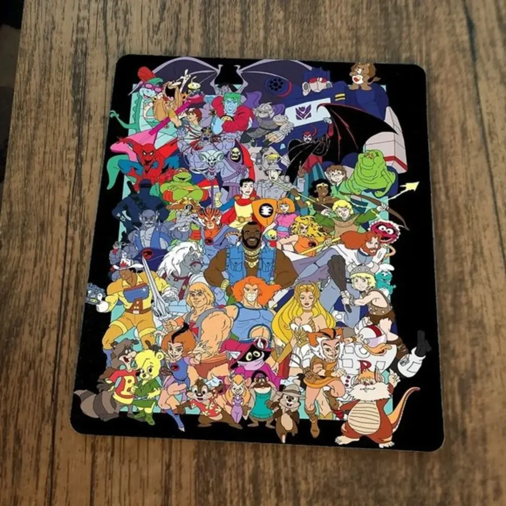 Retro 80s‎ Flashback Saturday Morning Cartoons Mouse Pad