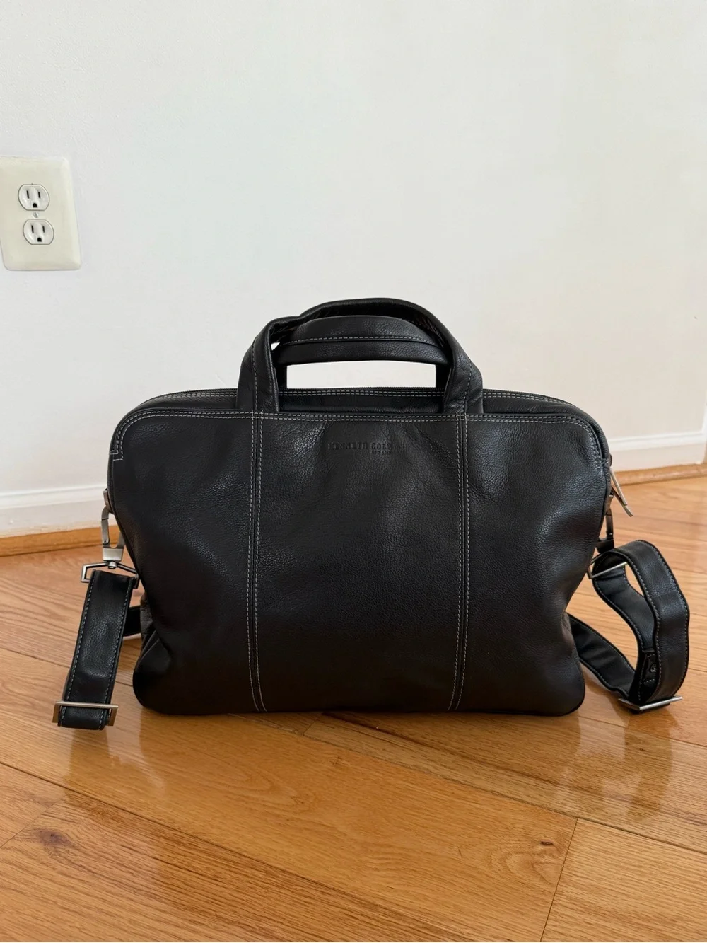 Mens Kenneth Cole Crossbody Leather Messenger Bag