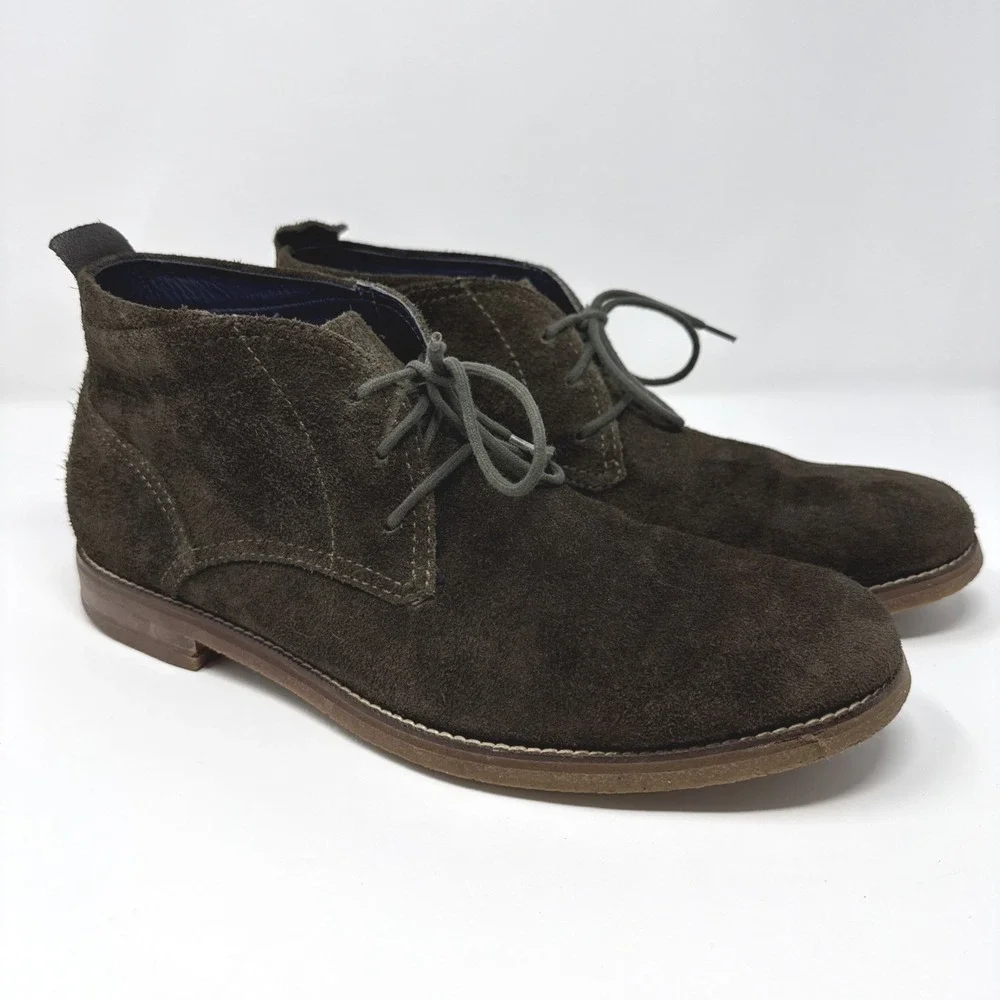 Cole Haan Suede Ankle Boots Mens‎ Size 11.5M Brown Chukka Boots C10888 Casual