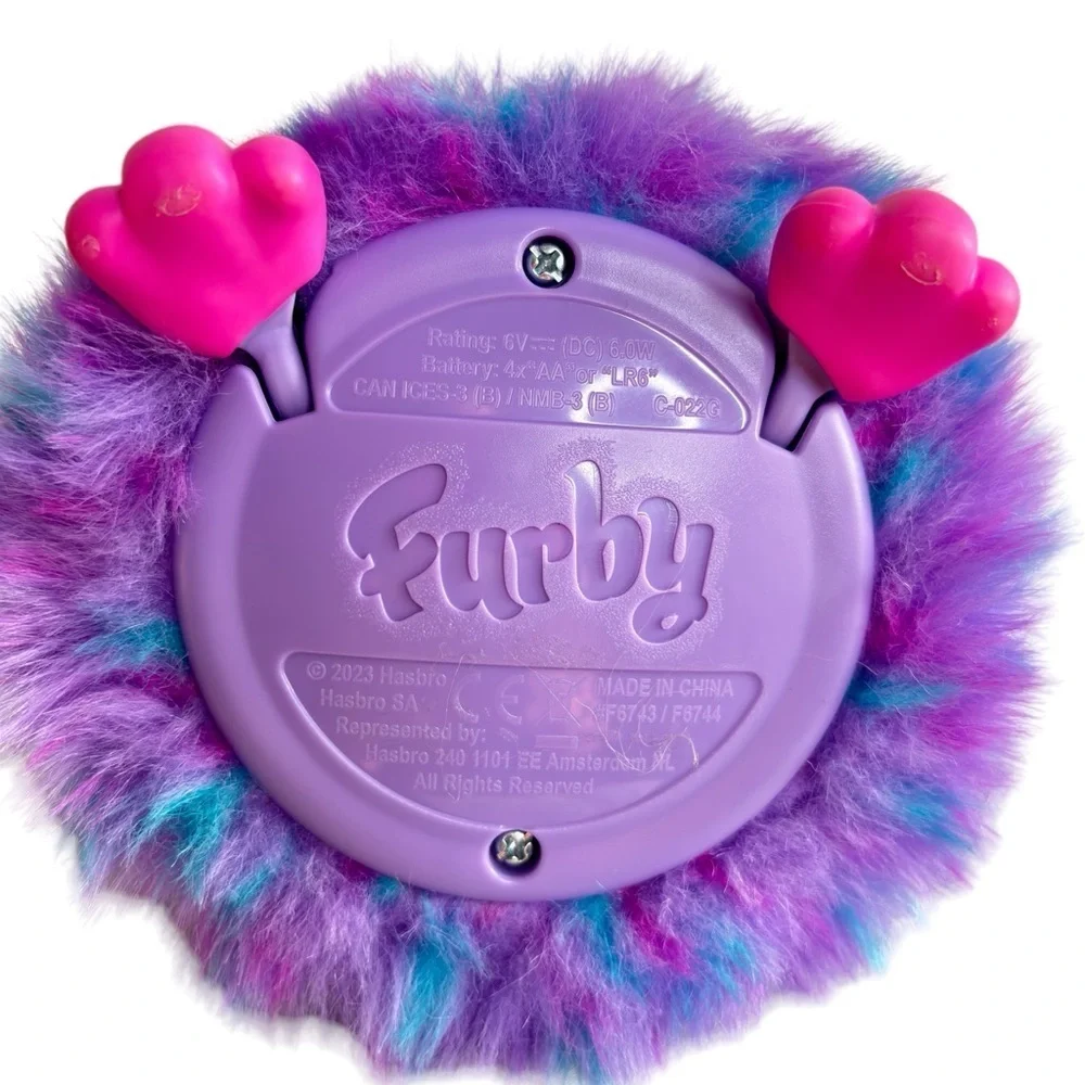 2023 Hasbro Furby Blue Purple Tie Dye  Plush Interactive Toy Tested No Box