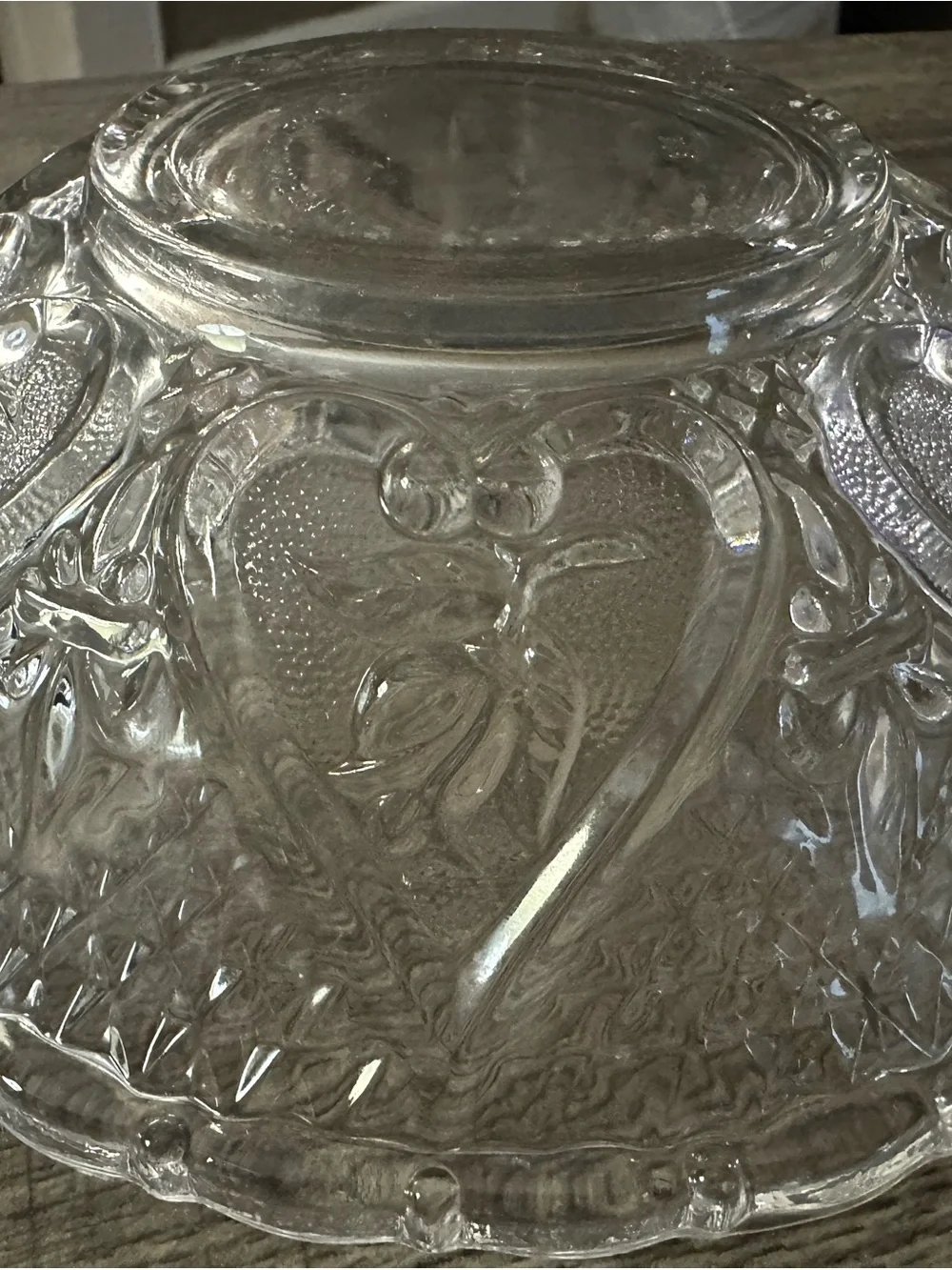 Clear Pressed Glass Bowls - Set of 2